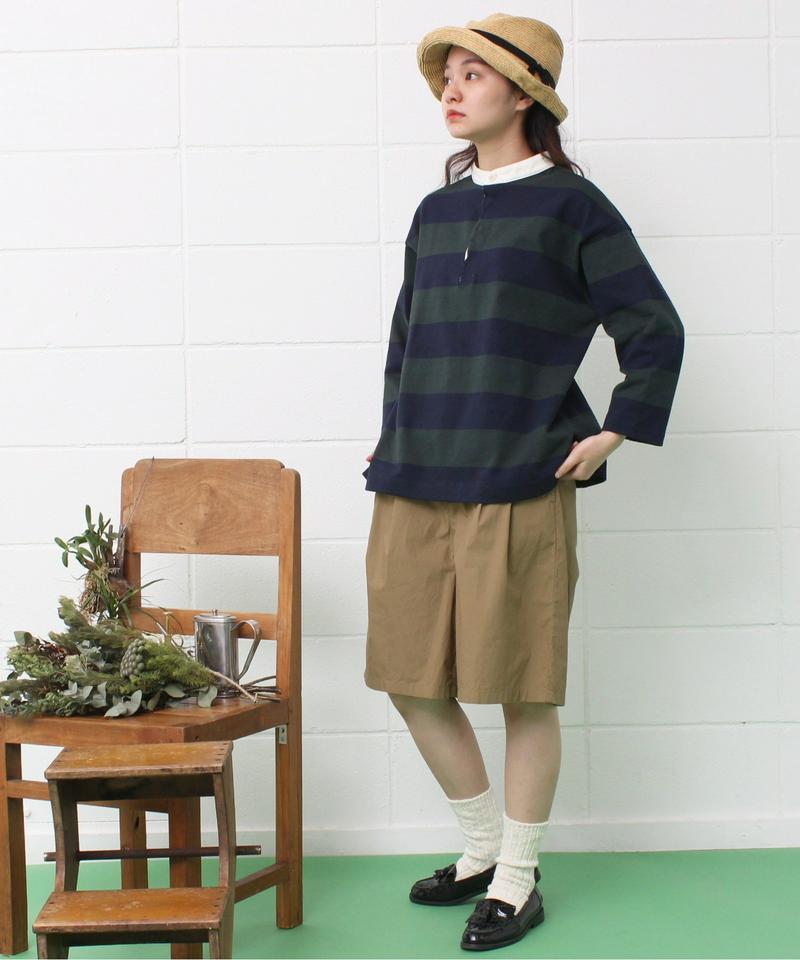 mat　ノーカラーラガーシャツ（mat quotidien）