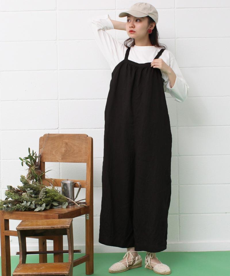 mat　フレンチリネン ゆったり吊りパンツ（mat quotidien）