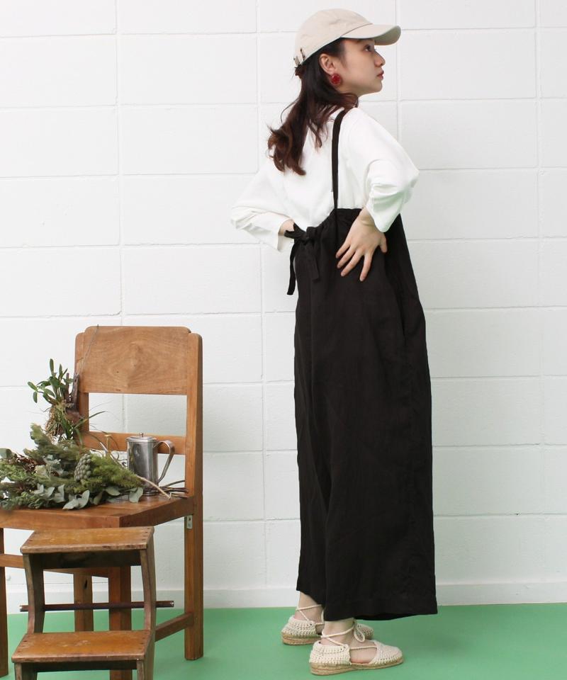 mat　フレンチリネン ゆったり吊りパンツ（mat quotidien）
