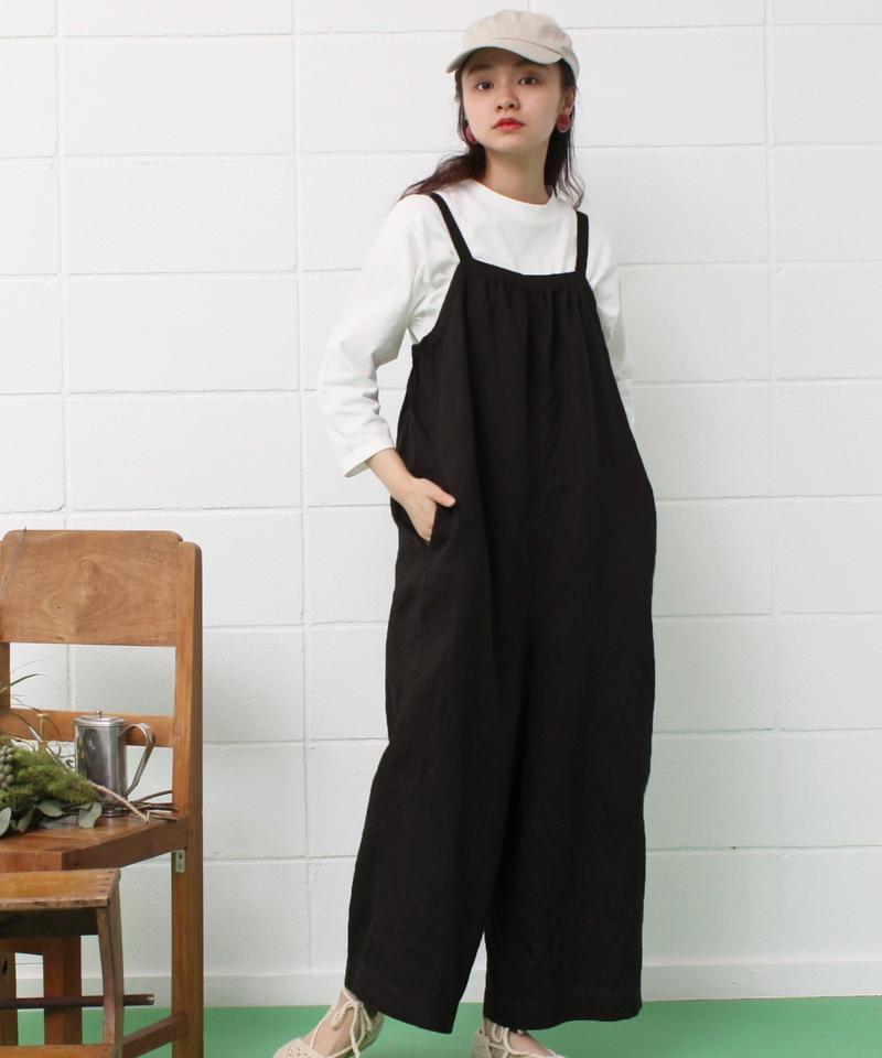 mat　フレンチリネン ゆったり吊りパンツ（mat quotidien）