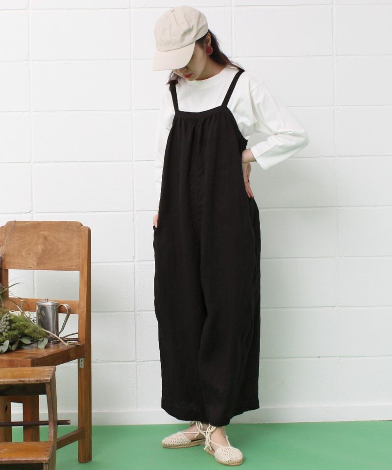 mat　フレンチリネン ゆったり吊りパンツ（mat quotidien）