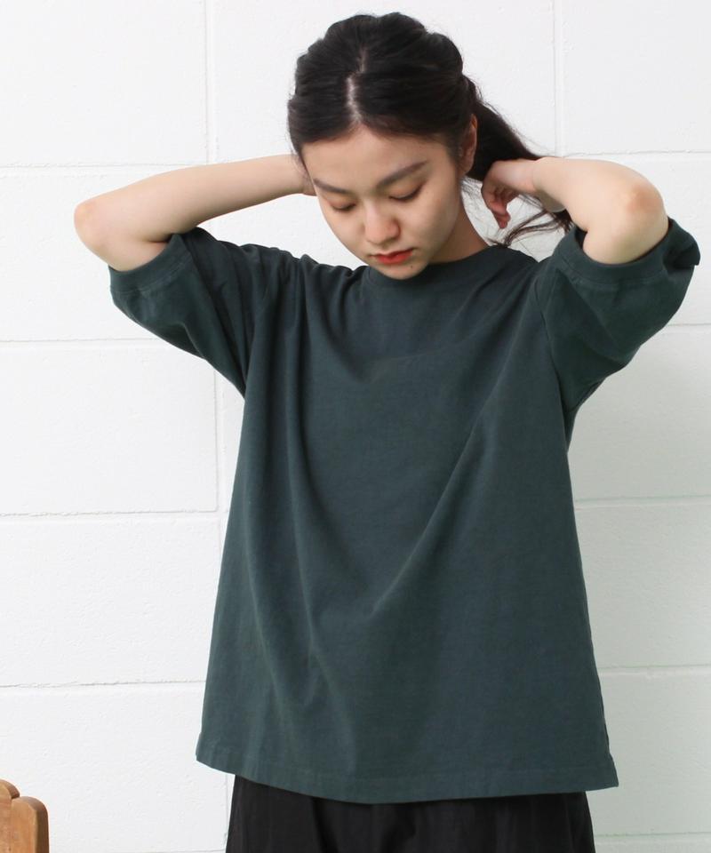 mat　USAコットン18/-天竺製品染め リブプルオーバー（mat quotidien）