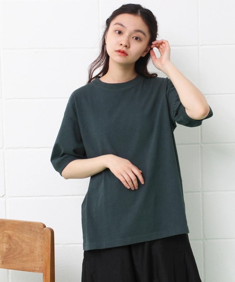 mat　USAコットン18/-天竺製品染め リブプルオーバー（mat quotidien）