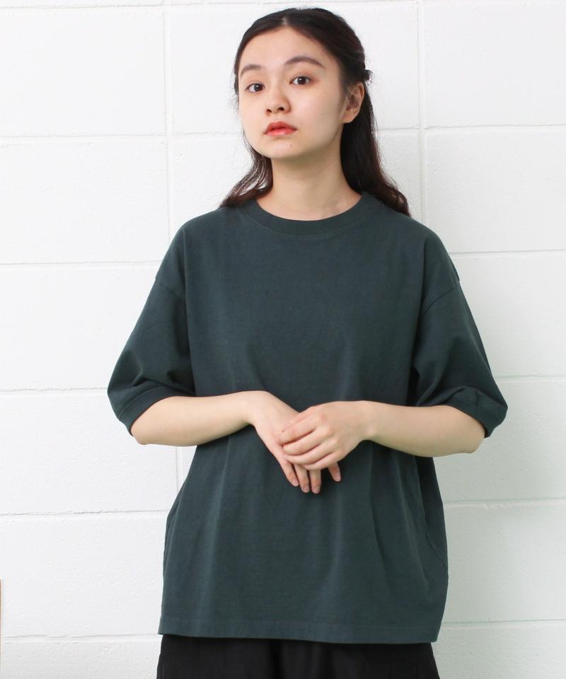 mat　USAコットン18/-天竺製品染め リブプルオーバー（mat quotidien）
