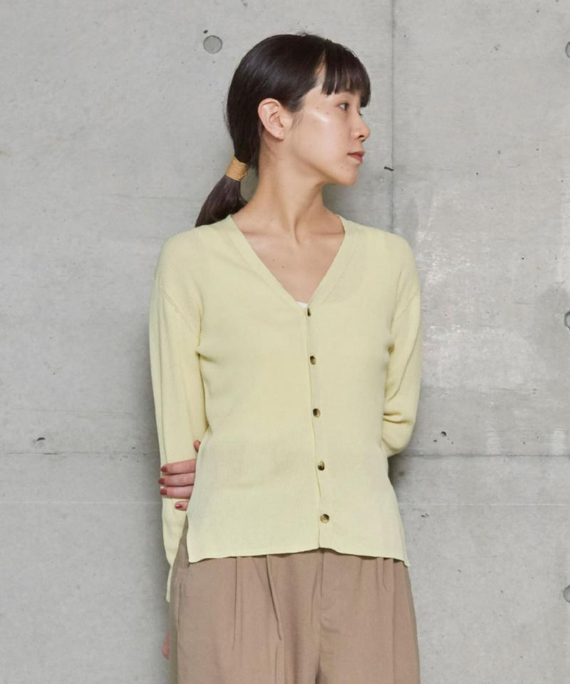 ○HighTwistCotton リブカーディガン（note et silence.）