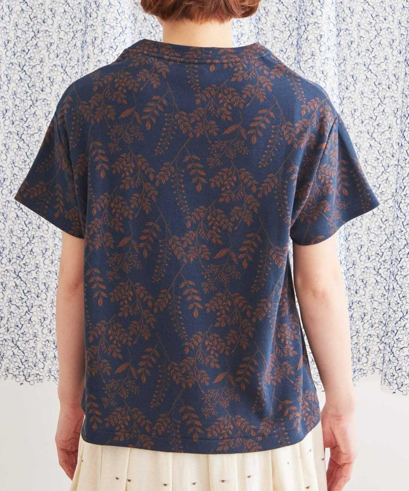 山の植物ジャガード　　半袖Ｔシャツ（Lene non finito）