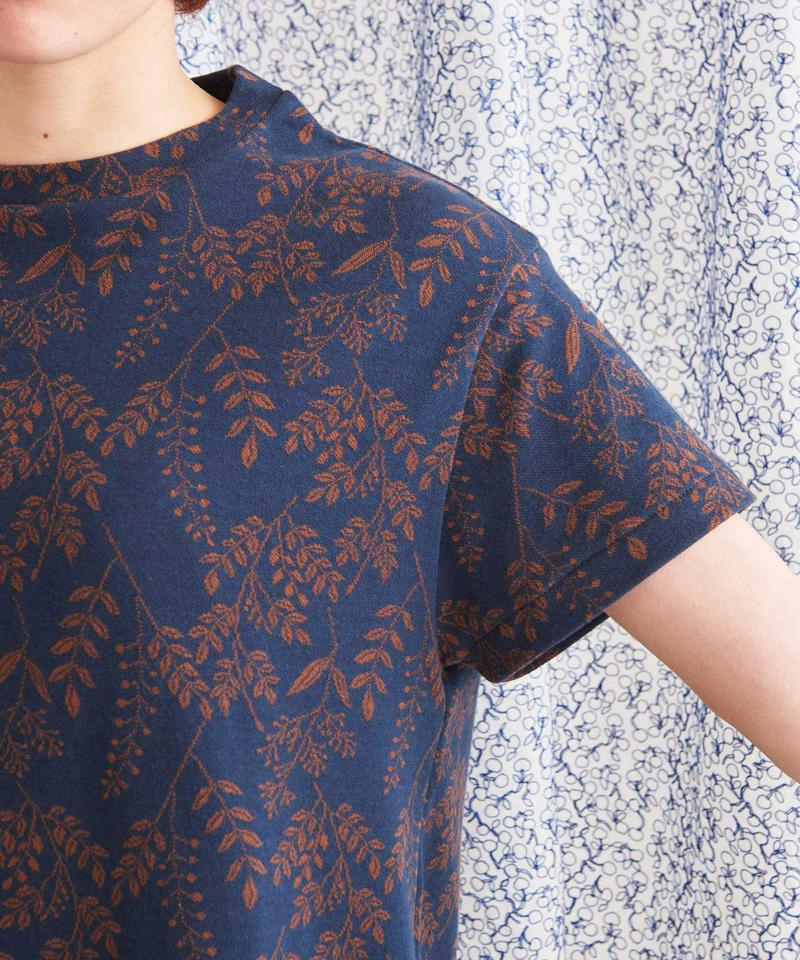 山の植物ジャガード　　半袖Ｔシャツ（Lene non finito）