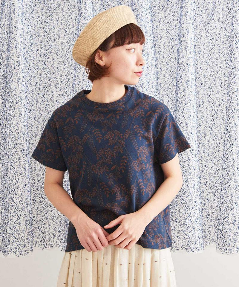山の植物ジャガード　　半袖Ｔシャツ（Lene non finito）