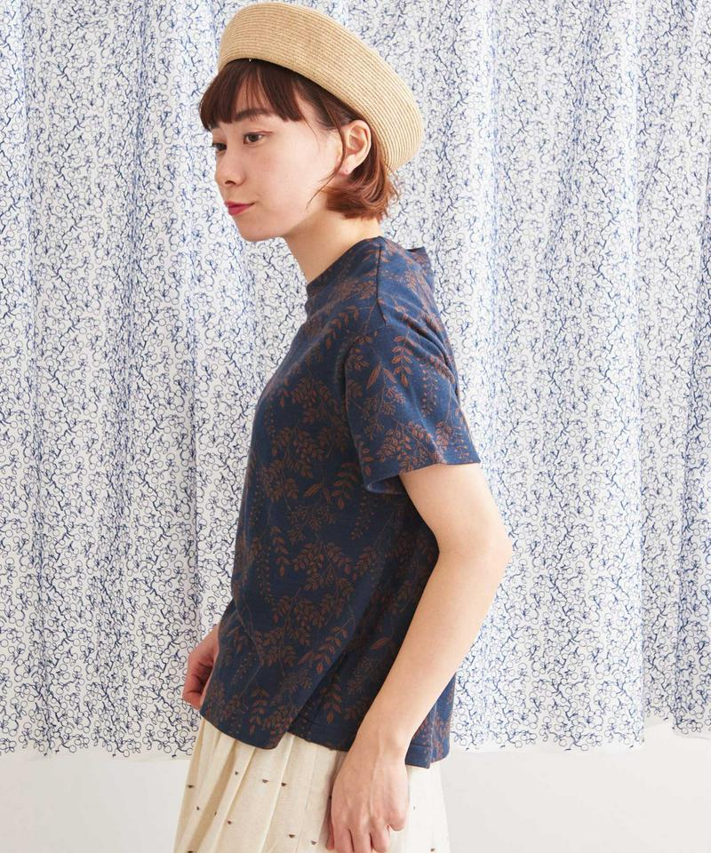 山の植物ジャガード　　半袖Ｔシャツ（Lene non finito）