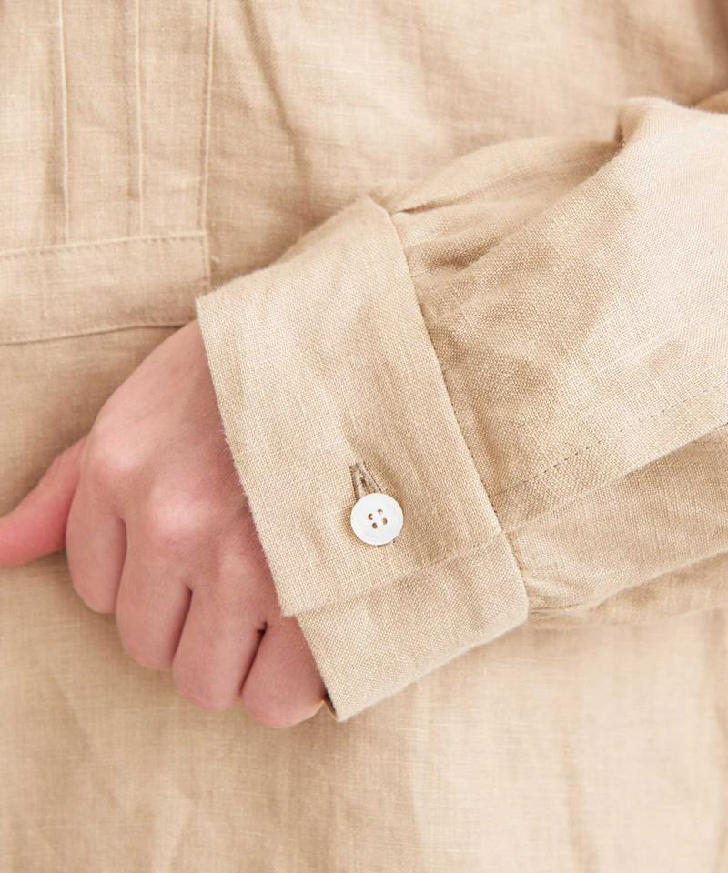 JAPANLINEN　ピンタックブラウス（Lene non finito）