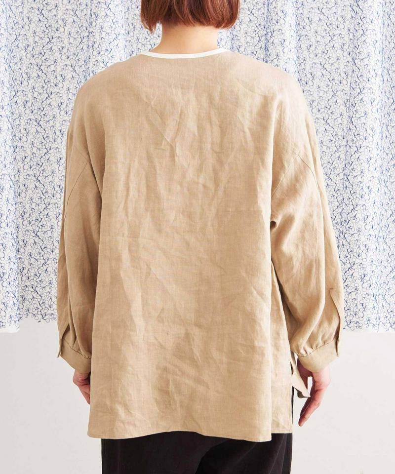 JAPANLINEN　ピンタックブラウス（Lene non finito）