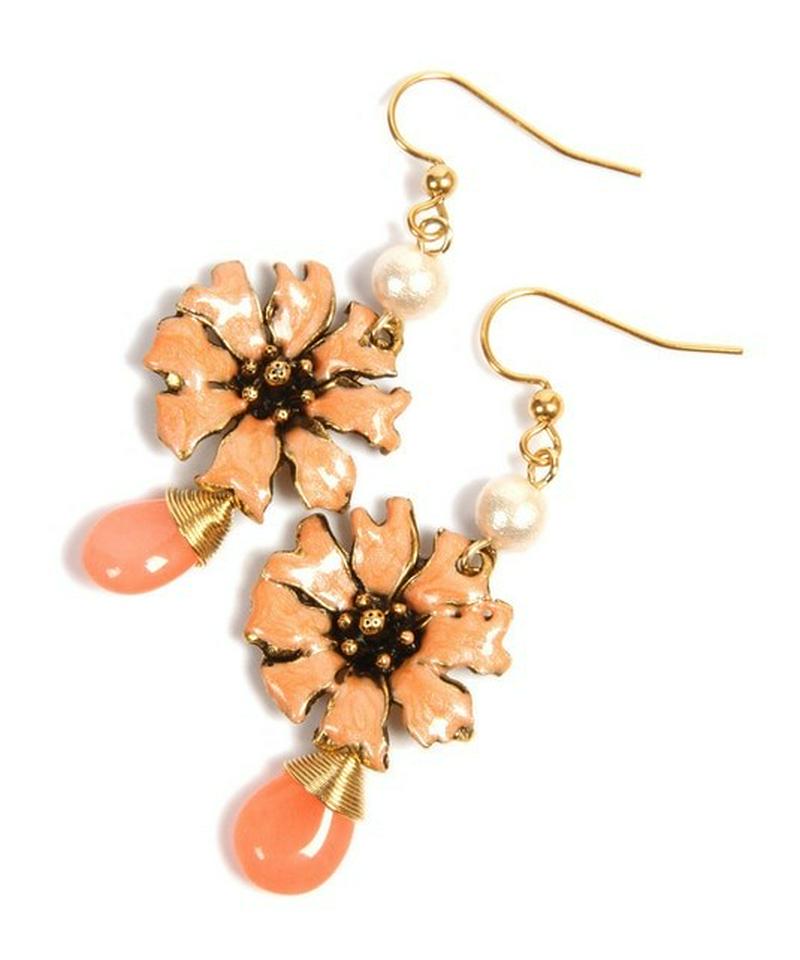 K14GF ナデシコ×コーラルジェイドピアス