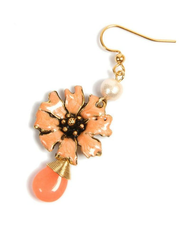 K14GF ナデシコ×コーラルジェイドピアス