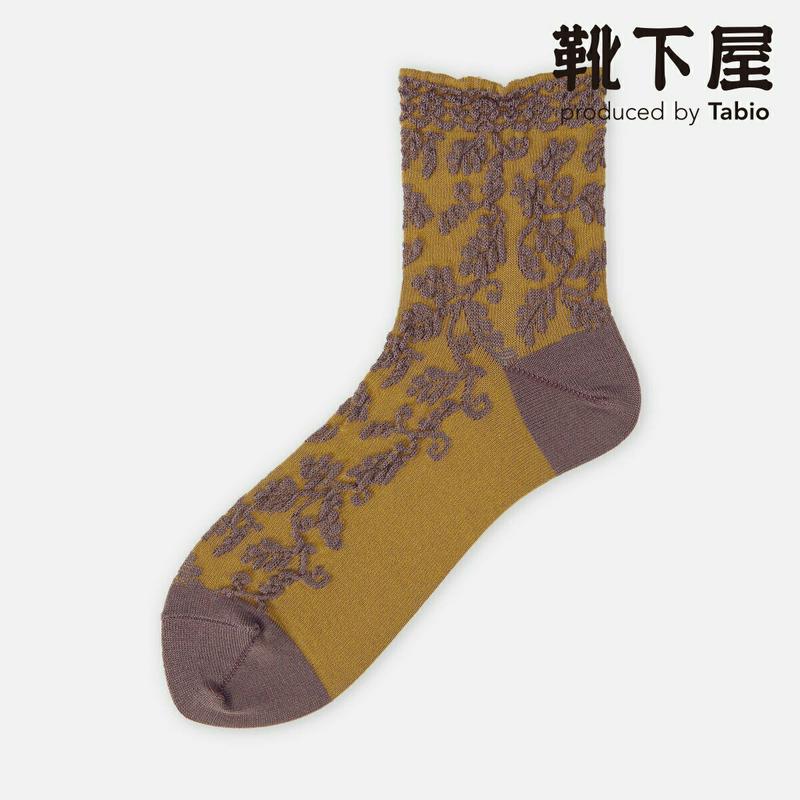 【全品送料無料★〜12/26 23:59迄】【あす楽】【靴下屋】 プラント柄フロートソックス / 靴下 タビオ Tabio くつ下 レディース 日本製 2012ka