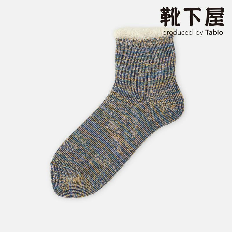 【あす楽】【靴下屋】 フサフサトップヴィンテージ調ソックス / 靴下 タビオ Tabio くつ下 レディース 日本製
