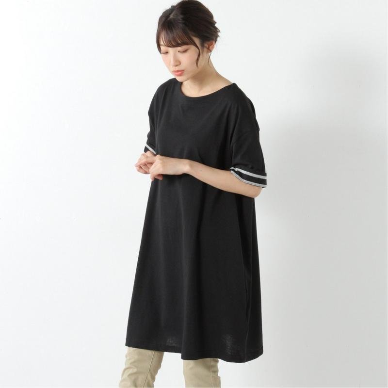 ゆったり着心地の良い５分袖チュニックＴシャツ