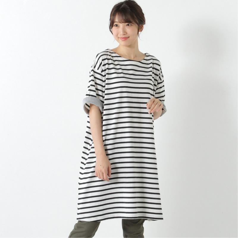 ゆったり着心地の良い５分袖チュニックＴシャツ