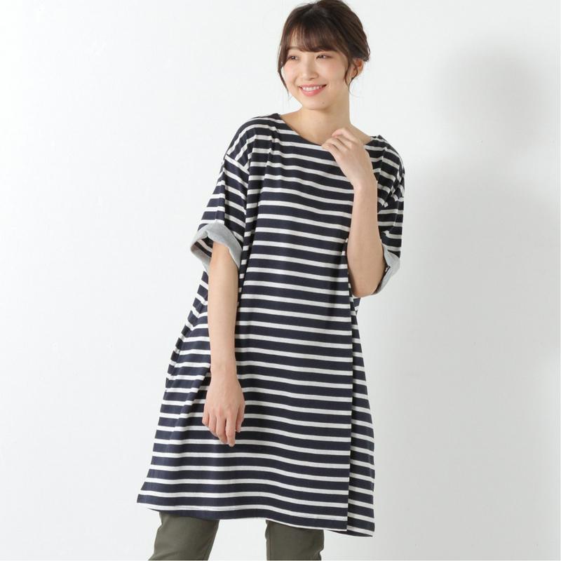 ゆったり着心地の良い５分袖チュニックＴシャツ