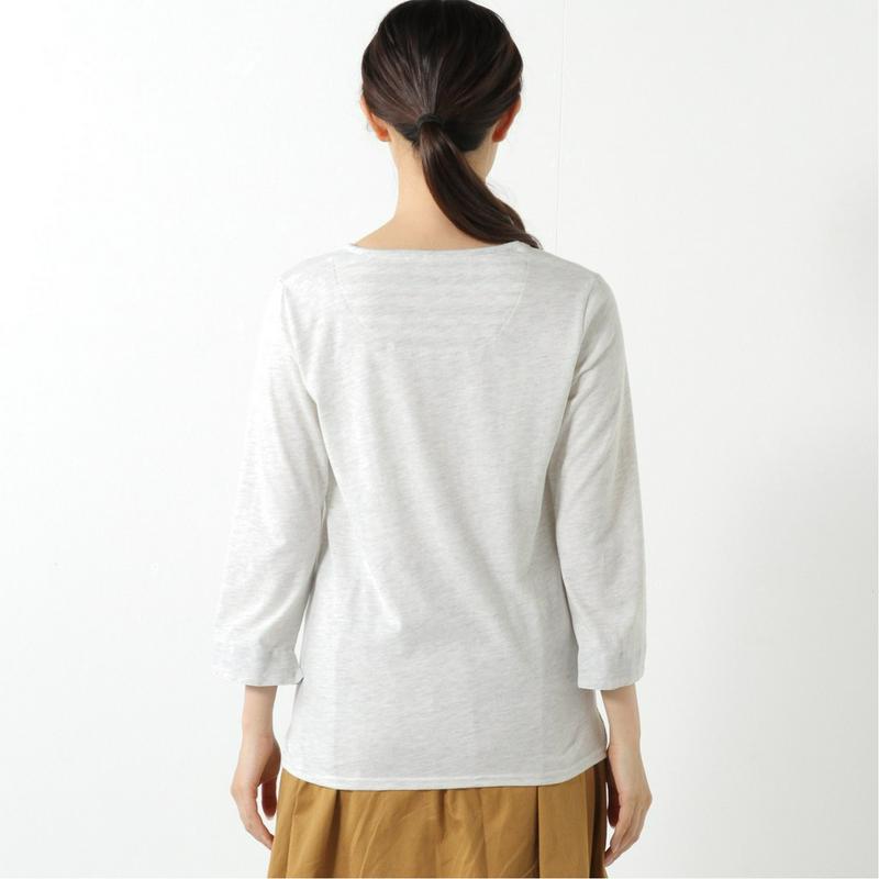 袖カフス使い６分袖Ｔシャツ【無地・ボーダー】【Ｍ～３Ｌ】