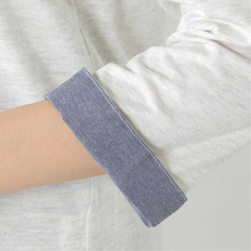 袖カフス使い６分袖Ｔシャツ【無地・ボーダー】【Ｍ～３Ｌ】