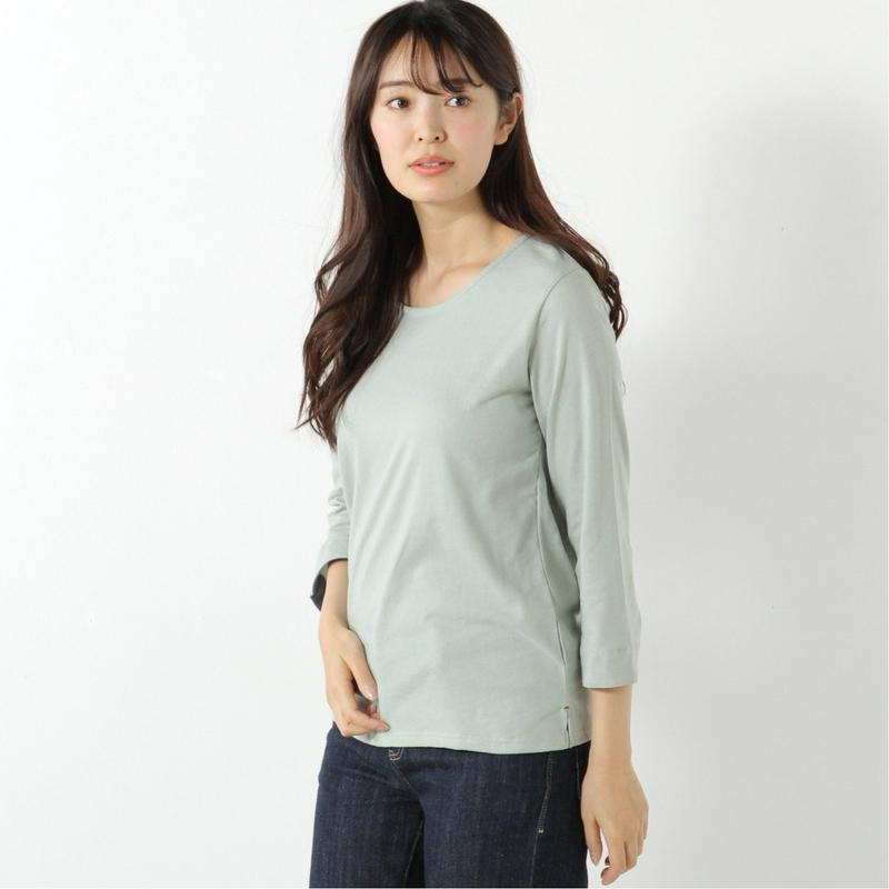袖カフス使い６分袖Ｔシャツ【無地・ボーダー】【Ｍ～３Ｌ】