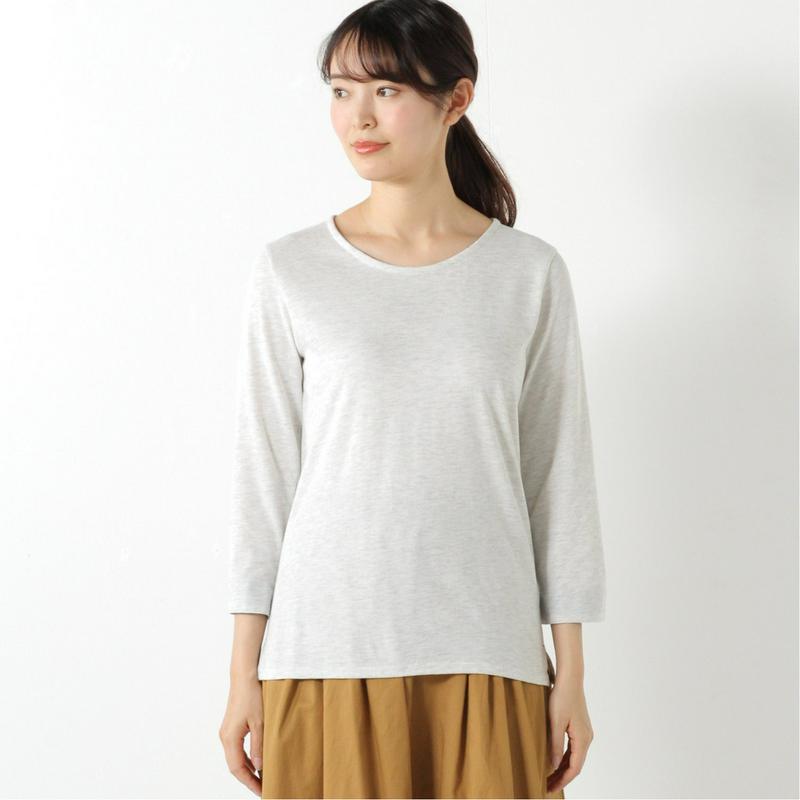 袖カフス使い６分袖Ｔシャツ【無地・ボーダー】【Ｍ～３Ｌ】