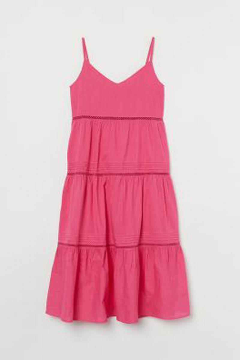 H&M+ コットンVネックワンピース