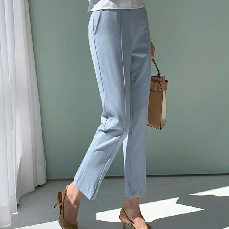 スリットスリムスラックス・全2色・t55118 レディース 【pt】【スラックス ズボン センタープレス スリット スリム オフ