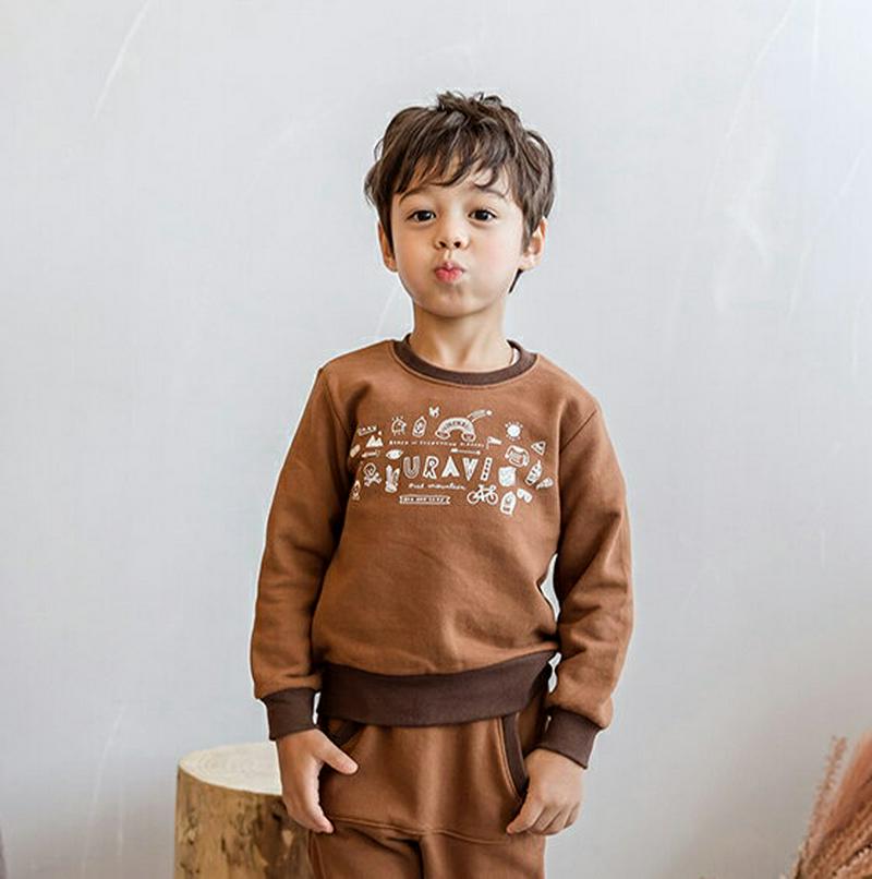 イラストプリントスウェット・p000480 キッズ【3~8才】【tops】【トップス スウェット 長袖 プリント イラスト カジュアル ラフ 女の子 男の子 春 秋 冬 子供 こども 子供服 こども服】【KIDS】