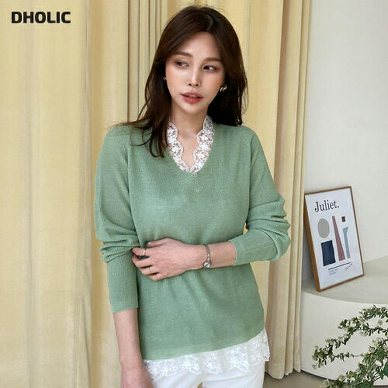 ラグランVネックニット・全3色・t61426 レディース【tops】【トップス ニット ニットトップス Vネック ラグラン 長袖