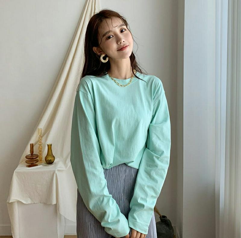 ルーズフィットTシャツ・全7色・55127 レディース 【tops】【Tシャツ トップス ゆったり 大きい 長袖 カジュアル 無
