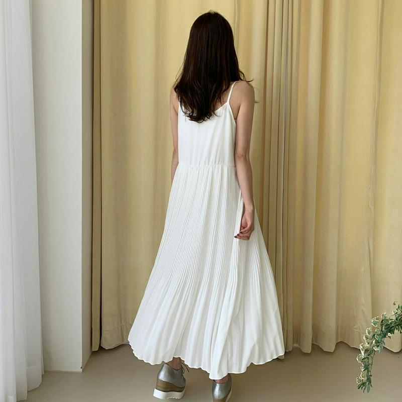 プリーツキャミワンピース・全2色・t61437 レディース【ops】【ワンピース プリーツ プリーツワンピース キャミソールワン