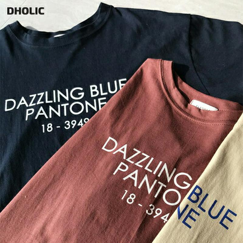 レタリング半袖Tシャツ・全3色・b58342 レディース 【tops】【トップス Tシャツ 半袖 ラウンドネック レタリング ゆ