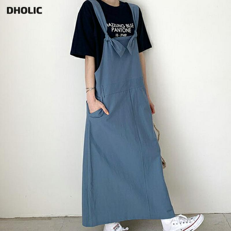 ショルダータイポケットワンピース・全3色・b58349 レディース 【ops】【ワンピース ロング丈 ロング サロペット オール