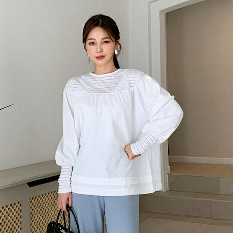 シアーラインフレアTシャツ・全2色・b61389 レディース【tops】【トップス Tシャツ フレア フレアトップス シアー 透