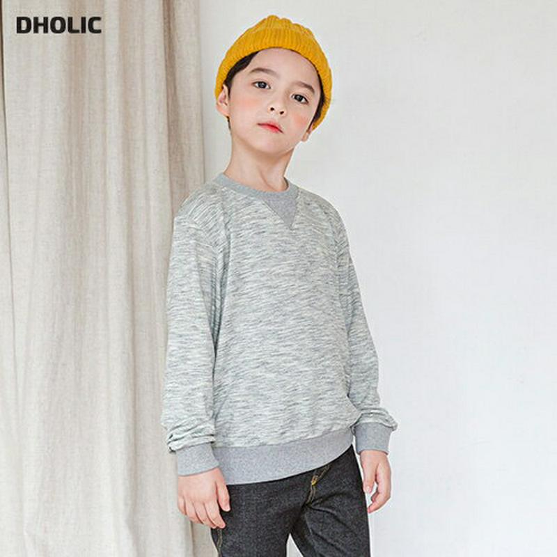 メランジグレースウェット・p000135 キッズ【3~8才】【tops】【トップス スウェット 長袖 ラウンドネック 綿 コットン 無地 子供服 キッズ ジュニア 子供 こども かわいい 男の子 春】【KIDS】