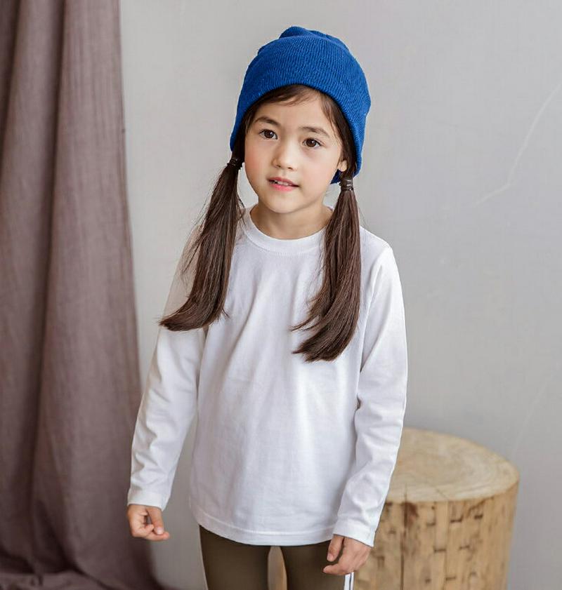 長袖ラウンドネックTシャツ・p000186 キッズ【3~8才】【tops】【トップス Tシャツ Vネック 無地 長袖 女の子 男の子 ゆったり カジュアル キッズ 子供 こども 子供服 こども服】【KIDS】