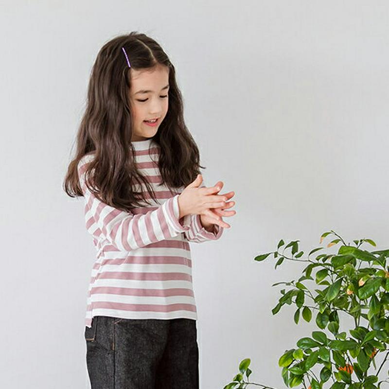 ラグランボーダーTシャツ・p000190 キッズ【3~8才】【tops】【トップス Tシャツ 長袖 ラウンドネック ボーダー 綿 コットン カジュアル かわいい 子供服 キッズ ジュニア 子供 こども 男の子】【KIDS】