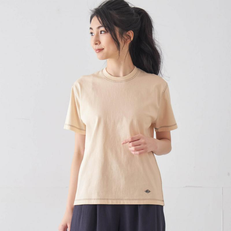 配色ステッチＴシャツ【綿１００％】（ダントン／DANTON）
