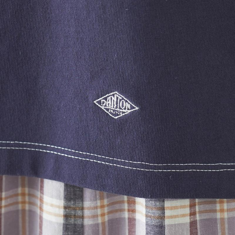 配色ステッチＴシャツ【綿１００％】（ダントン／DANTON）