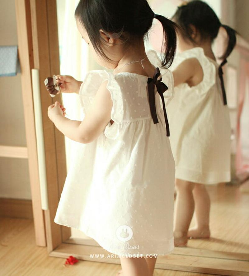 袖フリルドットワンピース・p000064 キッズ【3~8才】【ops】【ワンピース ドット 柄 ノースリーブ スリーブレス フリル 袖コンシャス ガーリー 可愛い かわいい 女の子 夏 子供 こども 子供服 こども服】【KIDS】