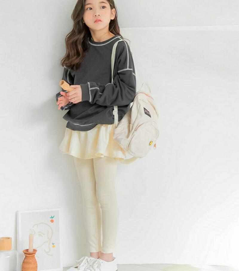 フレアスカートレギンス p000238 キッズ 【3~8才】【pt】【韓国 ファッション ボトムス レギンス ストレッチ 伸縮性