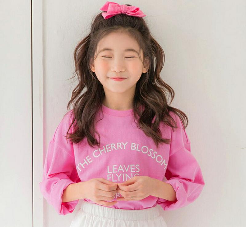 英字ドロップショルダーTシャツ p000241 キッズ 【3~8才】【tops】【韓国 ファッション トップス Tシャツ ラウン