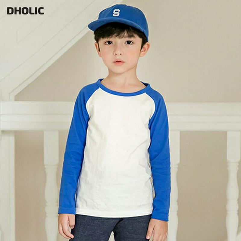 配色ラグラン長袖Tシャツ・p000141 キッズ【3~8才】【tops】【トップス Tシャツ 長袖 ラウンドネック 配色 ラグラン 綿 コットン カジュアル かわいい 子供服 キッズ ジュニア 子供 こども 男の子】【KIDS】