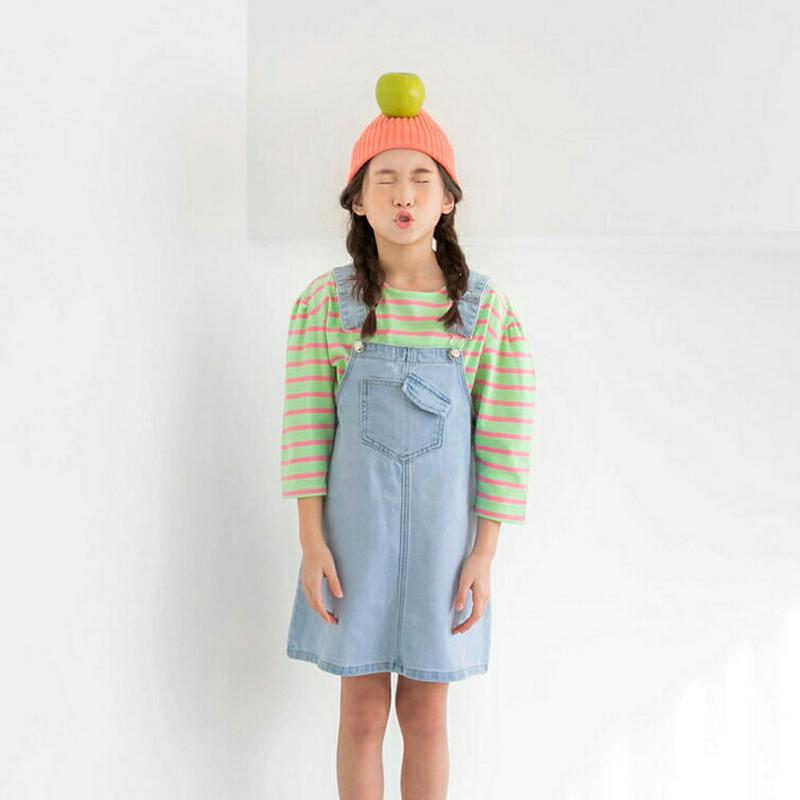 デニムサロペットワンピース・p000208 キッズ【3~8才】【ops】【ワンピース サロペット デニムサロペット レイヤード 