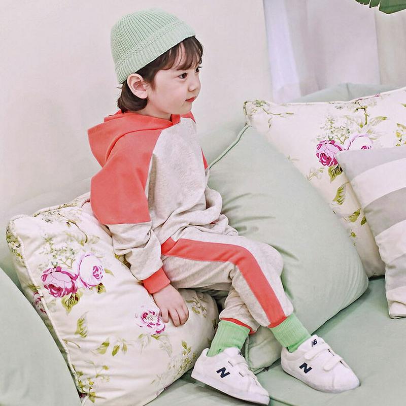 ロゴフーディ上下SET・p000032 キッズ【3~8才】【pt】【パンツ ズボン ロングパンツ トップス フーディ セットアップ トレーニング 配色 綿 コットン ベビー 子供服 キッズ ジュニア 子供 こども かわいい 女の子 男の子】【KIDS】