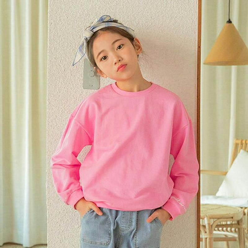 ラウンドネックスウェット・p000044 キッズ【3~8才】【tops】【トップス スウェット トレーナー 長袖 単色 無地 シ