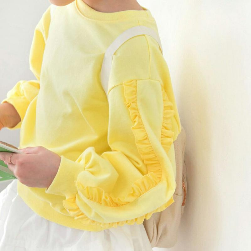 フリルラインスリーブスウェット・p000034 キッズ【3~8才】【tops】【トップス スウェット トレーナー フリル 可愛い