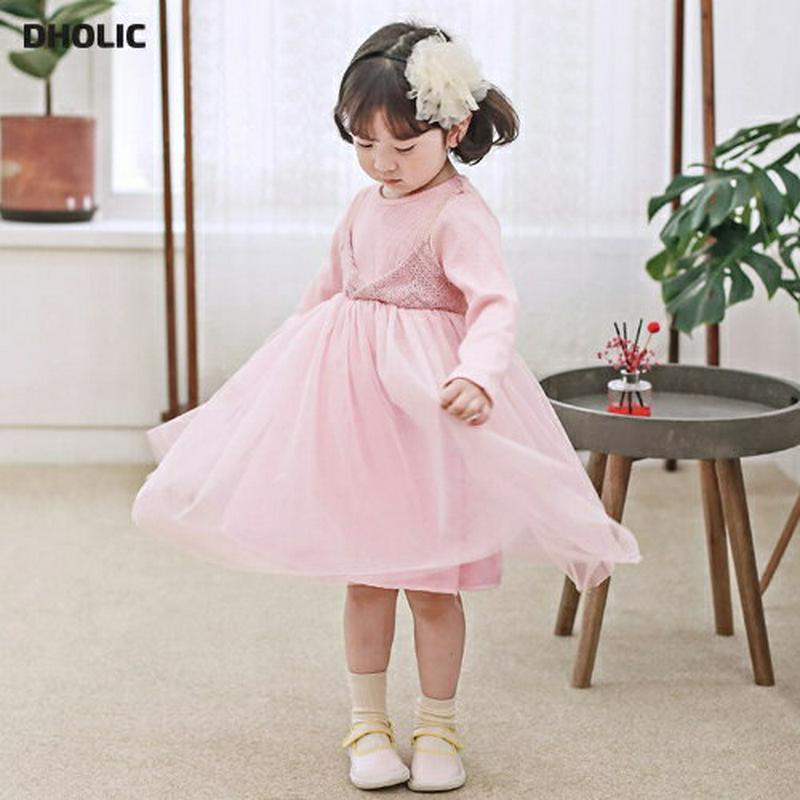 チュールキャミワンピース・p000014 キッズ【3~8才】【ops】【ワンピース 長袖 ラウンドネック チュール レイヤード風