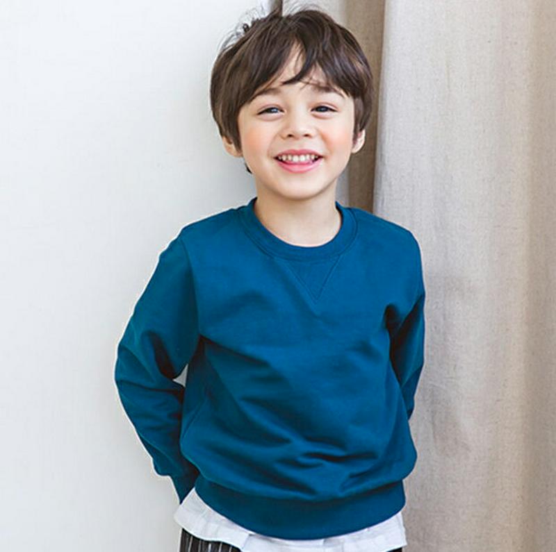 クルーネックスウェット・p000203 キッズ【3~8才】【tops】【トップス スウェット 長袖 ラウンドネック 綿 コットン 無地 カジュアル シンプル ベーシック 子供服 キッズ ジュニア 子供 こども 男の子 春】【KIDS】